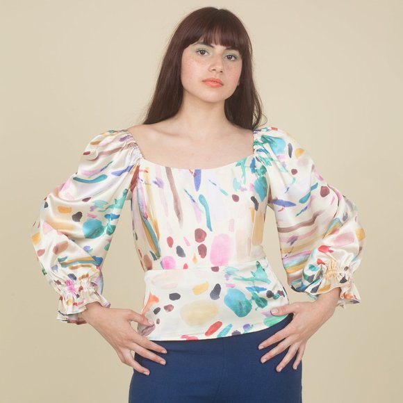 Samantha Pleet Quest Watercolor Blouse - Picture 1 of 4